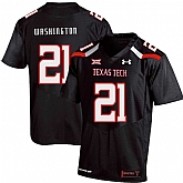 Texas Tech Red Raiders 21 DeAndre Washington Black College Football Jersey Dzhi,baseball caps,new era cap wholesale,wholesale hats